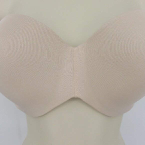 Maidenform 40C Beige Underwire Lined Expressions Stay Put Strapless Bra SE0004 - Picture 4 of 14